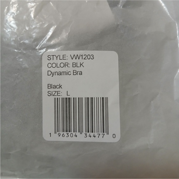 VUORI DYNAMIC BRA SIZE LARGE BLACK NWT - Picture 6 of 9